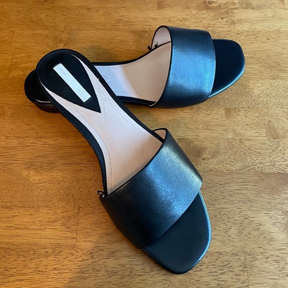 H&M Shoes - NWOT Size 7 (EU 38) black leather H&M slide